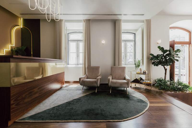 vintage hotel reception