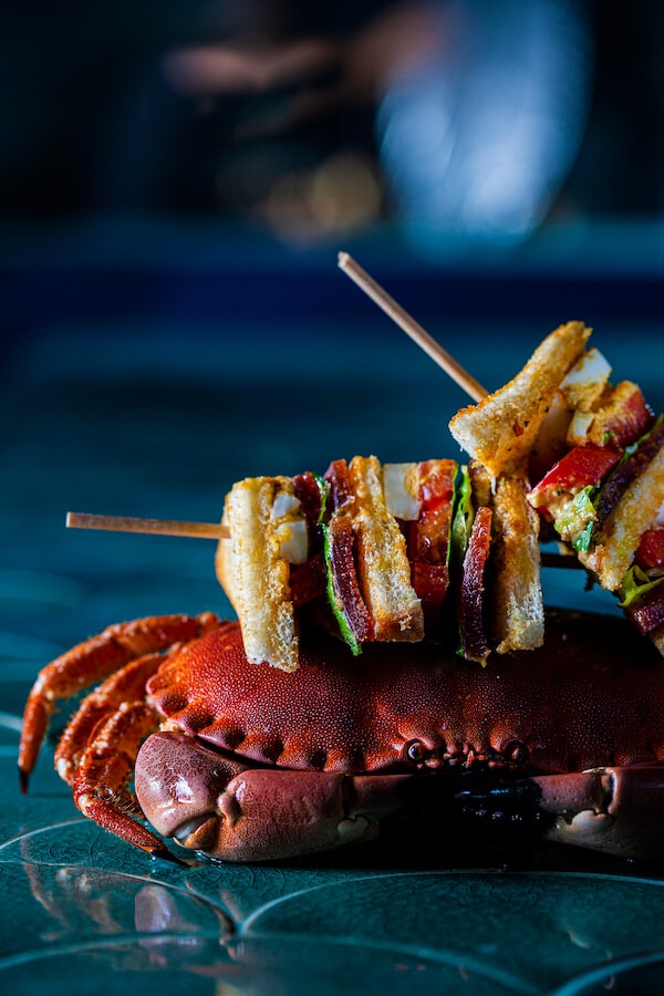 seafood club sandwich