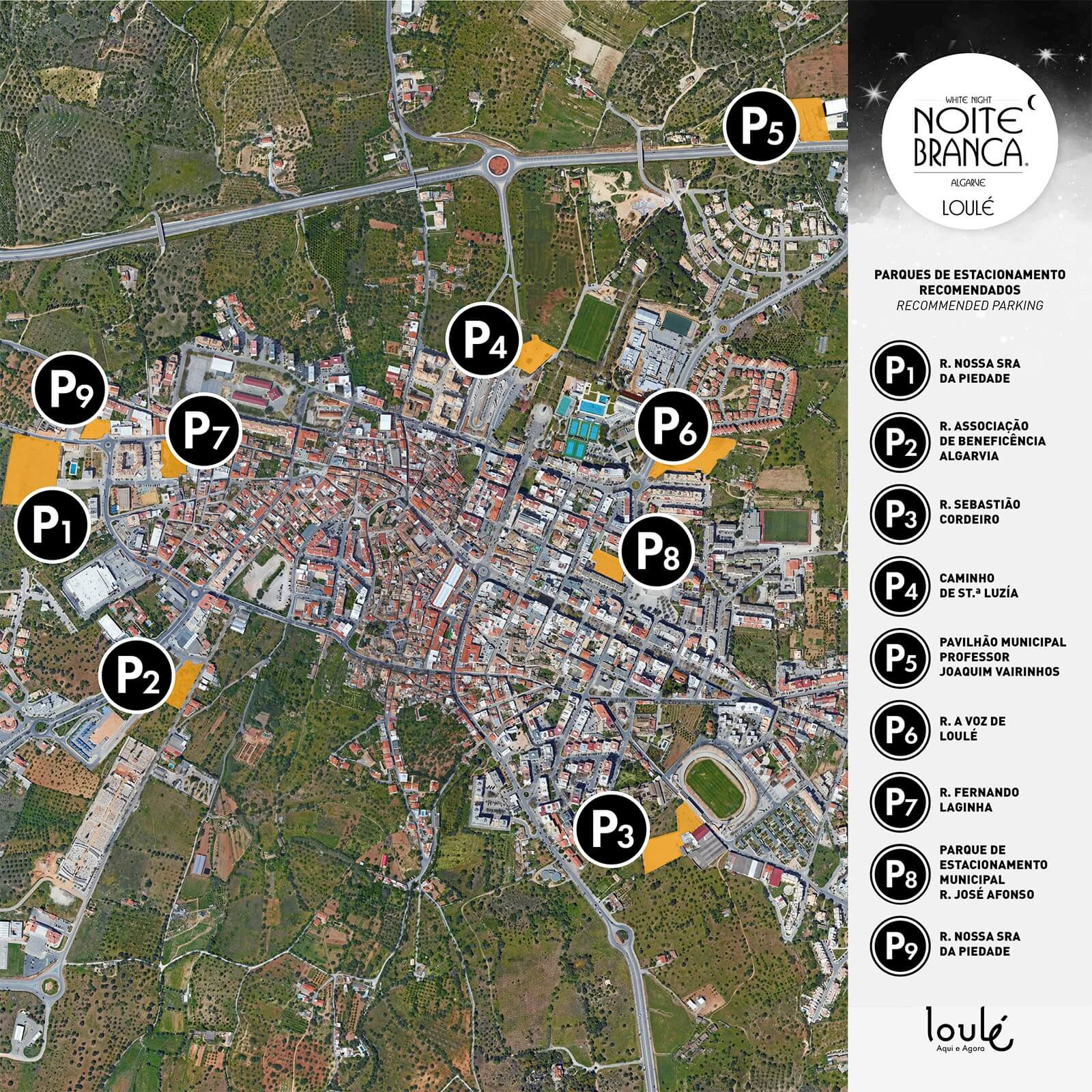 noite branca estacionamento